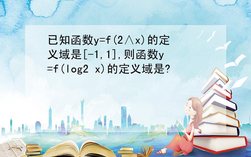 已知函数y=f(2∧x)的定义域是[-1,1],则函数y=f(log2 x)的定义域是?