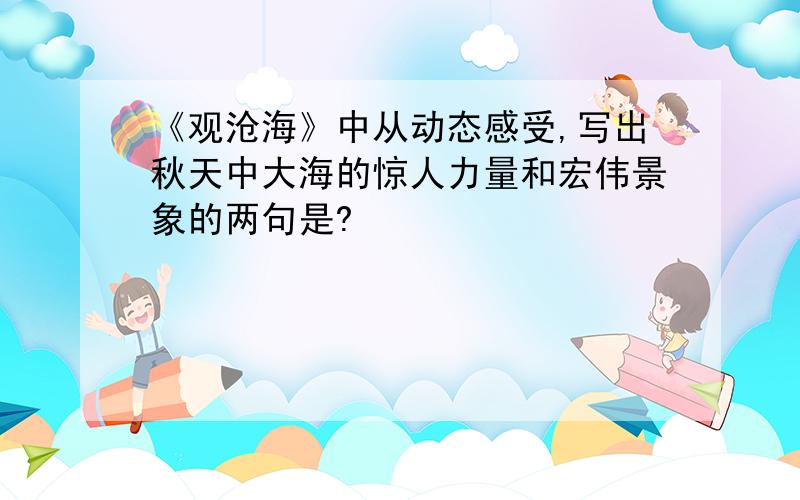 《观沧海》中从动态感受,写出秋天中大海的惊人力量和宏伟景象的两句是?