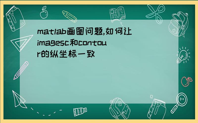 matlab画图问题,如何让imagesc和contour的纵坐标一致