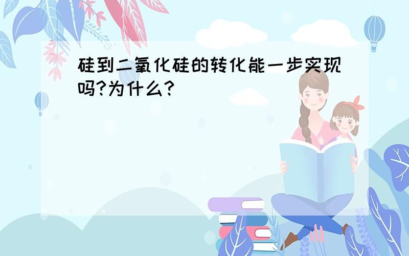 硅到二氧化硅的转化能一步实现吗?为什么?