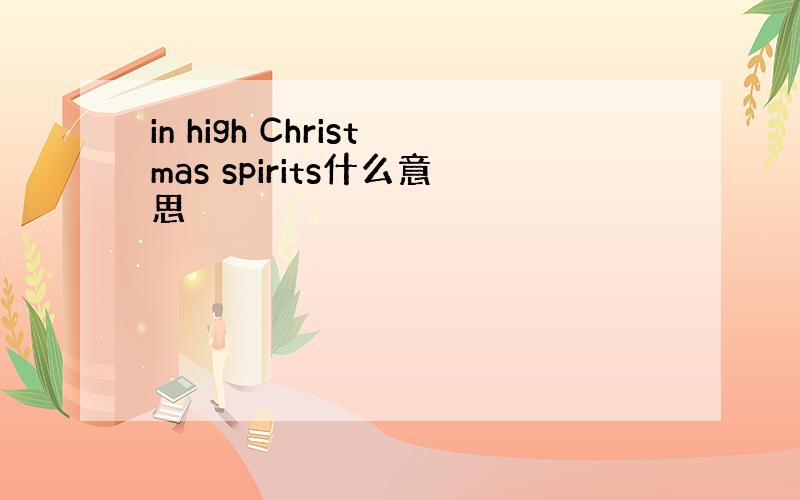 in high Christmas spirits什么意思