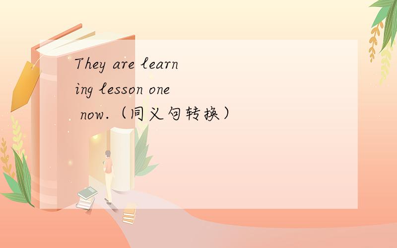 They are learning lesson one now.（同义句转换）