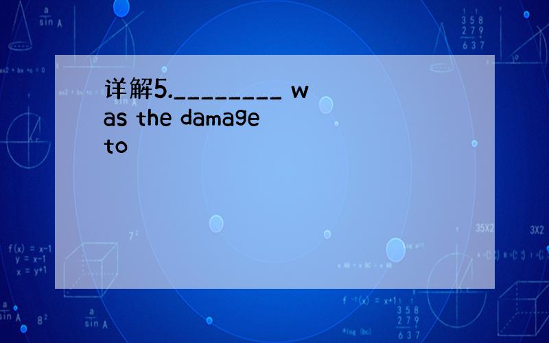 详解5.________ was the damage to